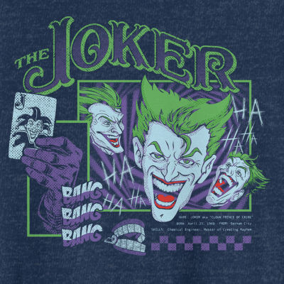 Big and Tall Mens Crew Neck Short Sleeve Regular Fit Joker Graphic T-Shirt