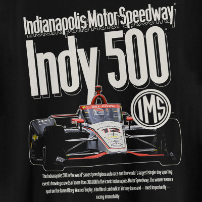 Big and Tall Mens Crew Neck Short Sleeve Regular Fit Indy Graphic T-Shirt