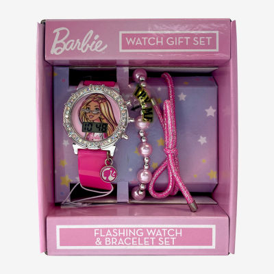 Barbie Girls Pink 3-pc. Watch Boxed Set Bdt40068jc
