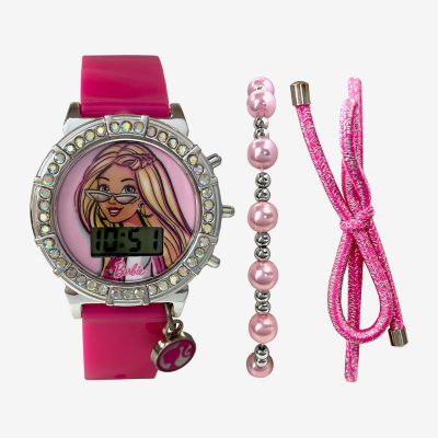 Barbie Girls Pink 3-pc. Watch Boxed Set Bdt40068jc