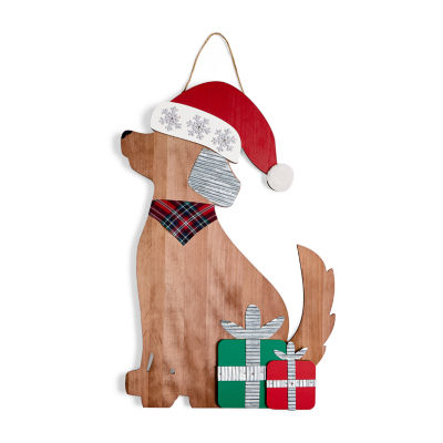 North Pole Trading Co. Dog Christmas Porch Sign