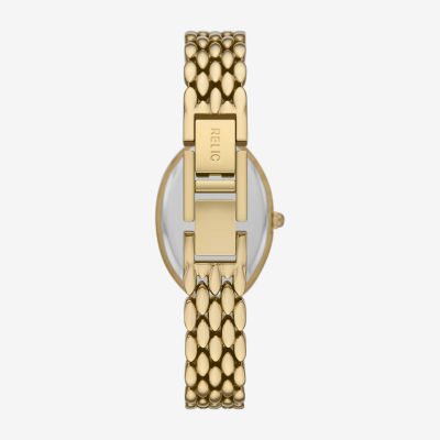 Relic By Fossil Avery Megan Womens Gold Tone Bracelet Watch Zr37313