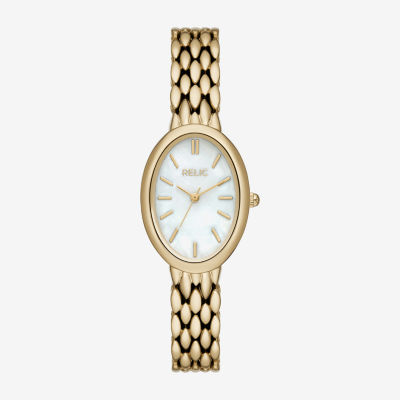 Relic By Fossil Avery Megan Womens Gold Tone Bracelet Watch Zr37313