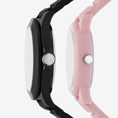 Skechers Unisex Adult Pink 2-pc. Watch Boxed Set Sr9141