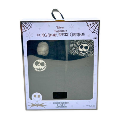 Womens Multi-Pack 2 Pair Nightmare Before Christmas Slipper Socks