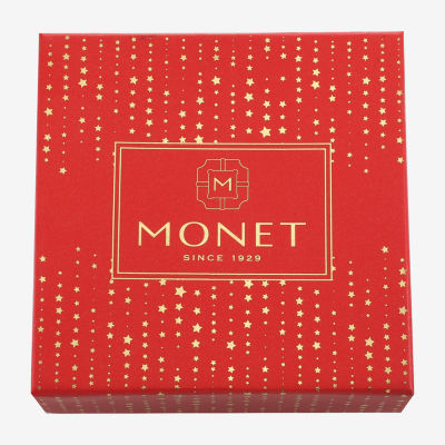 Monet Jewelry Gold Tone Clear Gold Tone Snowflake Compact Mirror