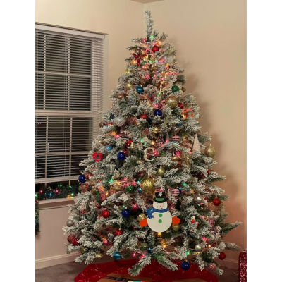 6' Medium Flocked Angel Pine Artificial Christmas Tree - Unlit