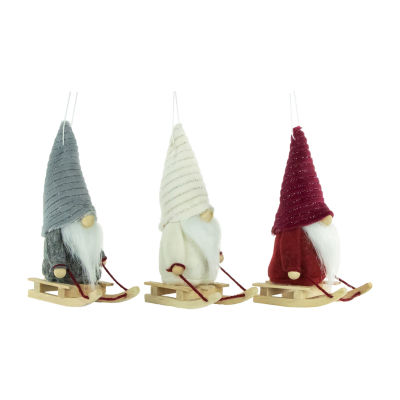 Northlight Sledding Gnomes 3-pc. Christmas Ornament