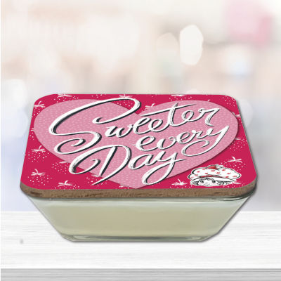 Courtside Market Strawberry Shortcake 20 Oz Sweeter Every Day Candy Dish Scented Jar Candle