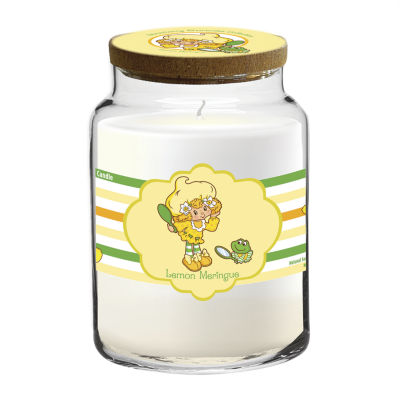 Courtside Market Strawberry Shortcake 26 Oz Lemon Meringue Striped Scented Jar Candle