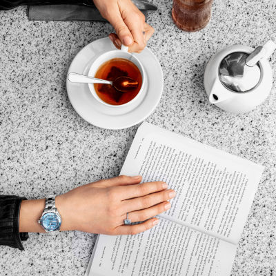 Stuhrling Womens Silver Tone Stainless Steel Bracelet Watch 3950l 3