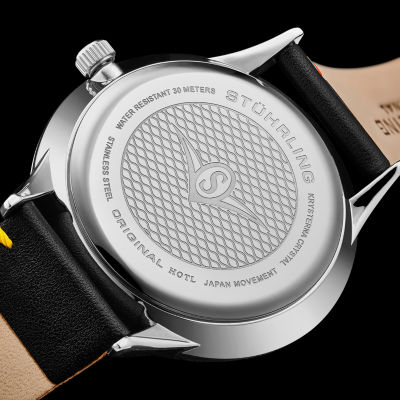 Stuhrling Mens Leather Strap Watch 4026