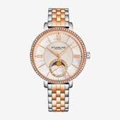 Stuhrling Womens Automatic Yellow Leather Strap Watch 3982 1  display picture 1