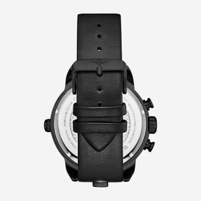 Stuhrling Mens Black Leather Strap Watch 4052 1