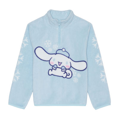 Little & Big Kid Girls Mock Neck Long Sleeve Cinnamoroll Quarter-Zip Pullover