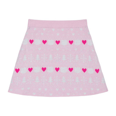 Little & Big Kid Girls Sweater Hello Kitty A-Line Skirt