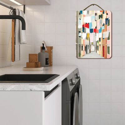 Courtside Market Laundry Day 12x16 Artboard With Twine Wood Wall Art
