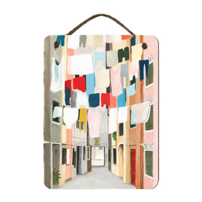 Courtside Market Laundry Day 12x16 Artboard With Twine Wood Wall Art