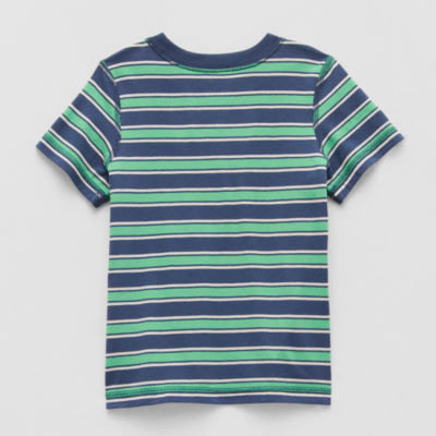 Okie Dokie Boys Easy-on + Easy-off Sensory Friendly Crew Neck Short Sleeve Adaptive Graphic T-Shirt