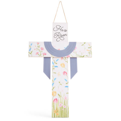 Layerings Cross Easter Porch Sign