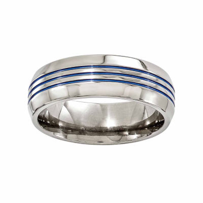 Mens 8MM Titanium Wedding Band