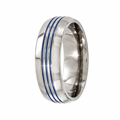 Mens 8MM Titanium Wedding Band