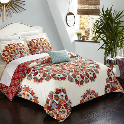 Chic Home Maxim Duvet Cover SetJCPenney, Color Red