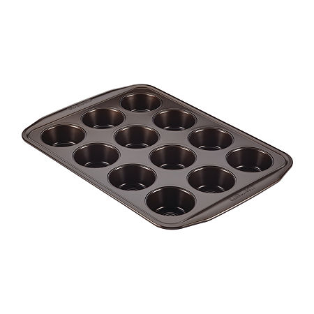 Circulon Nonstick Bakeware 12-Cup Muffin, One Size, Brown