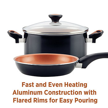 Farberware Performance Aluminum Nonstick Deep Frying Pan / Skillet, 12 Inch,  Copper & Reviews