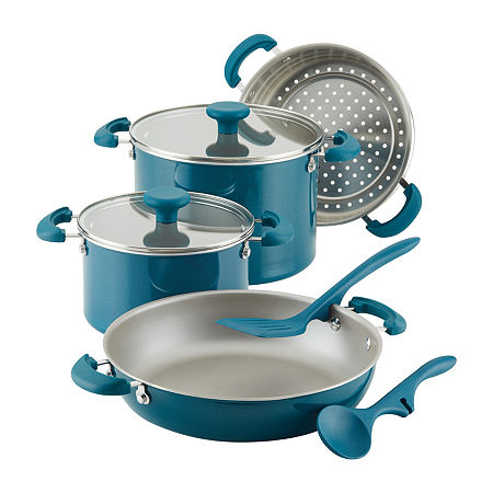 Rachael Ray Create Delicious 8-pc. Enameled Stacking Set, One Size, Blue