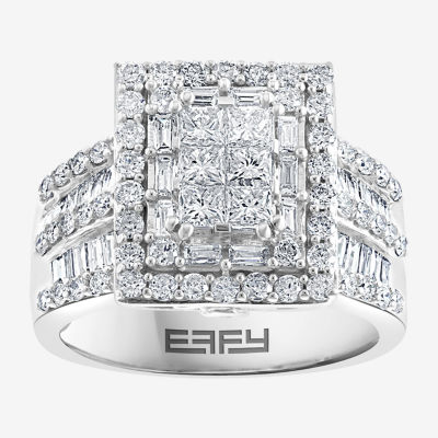 Effy Final Call Womens 2 CT. T.W. Natural Diamond 14K Gold Halo Cocktail Ring