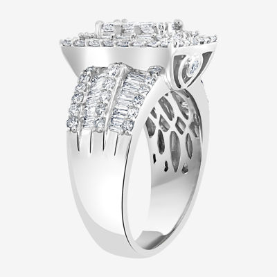 Effy Final Call Womens 2 CT. T.W. Natural Diamond 14K Gold Halo Cocktail Ring
