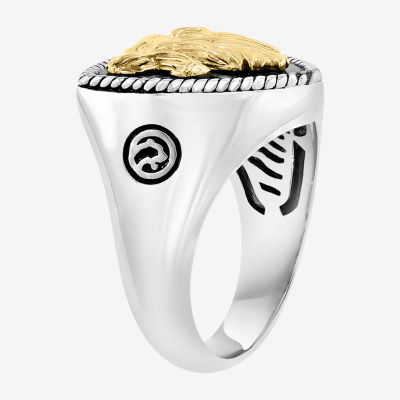 Effy Mens Genuine Black Onyx Sterling Silver Lion Ring