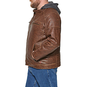 Levi's Mens Big and Tall Hooded Midweight Motorcycle Jacket