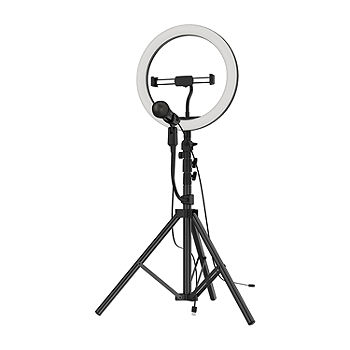 Iconic Light Pro - 10” LED Ring Light With Adjustable Tripod Stand 8301JCP,  Color: Black - JCPenney