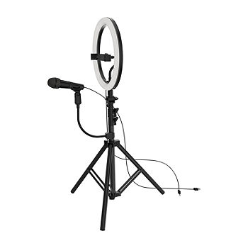 Iconic Light Pro - 10” LED Ring Light With Adjustable Tripod Stand 8301JCP,  Color: Black - JCPenney
