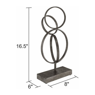 Keya Abstract Metal Sculpture Modern Tabletop Decor