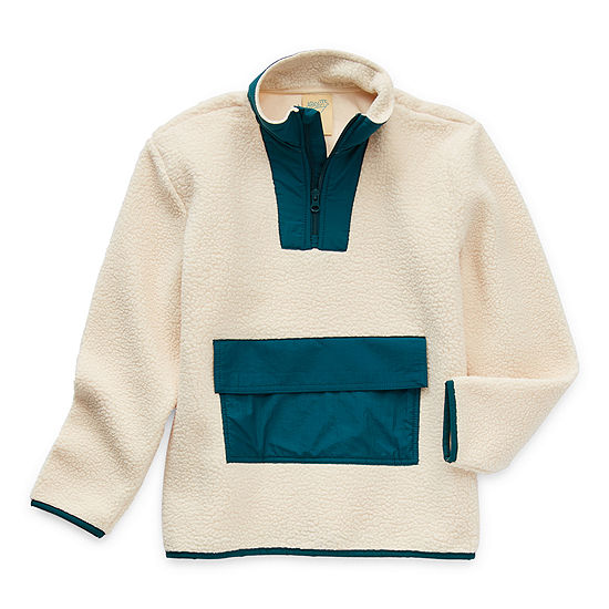 Thereabouts Sherpa Little & Big Boys Long Sleeve Quarter-Zip Pullover
