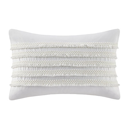 INK+IVY Oblong Daria Euro Pillow, One Size, White