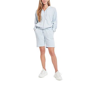 PSK Collective Womens Long Sleeve Hoodie, Color: Blue - JCPenney