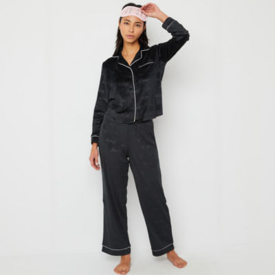 NWT JUICY 4 PC set PJs TOP, SHORTS, BOTTOMS & SLEEP MASK SZ XL