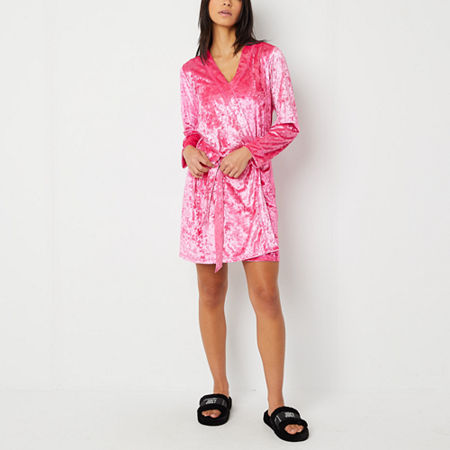 Juicy By Juicy Couture Womens Long Sleeve Short Length Robe, Small-medium , Pink