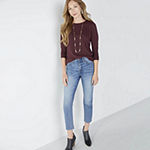 a.n.a Tee, Straight-Leg Jeans, Boots, Worthington Necklace
