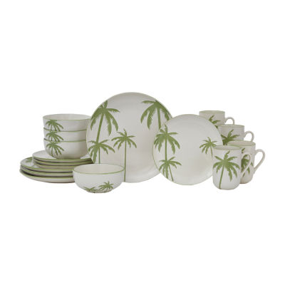 Baum Palm Tree Breeze 16-pc. Ceramic Dinnerware Set
