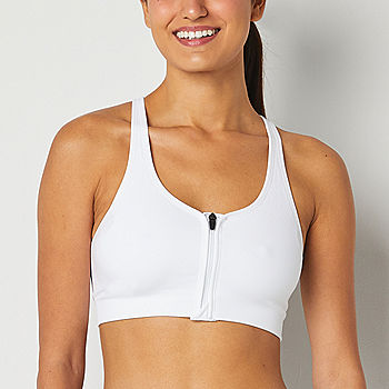 ALL IN MOTION Women's Plus Size High Support Zip Front Bra Black