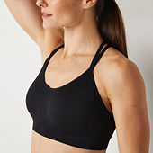 Xersion Studio Light Support Seamless Strappy Back Sports Bra