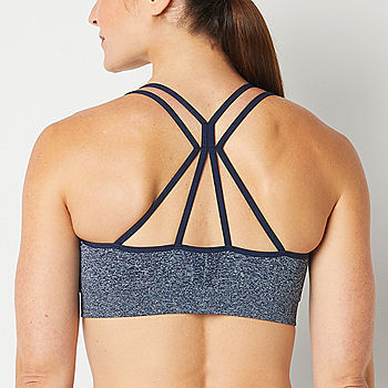 Xersion Light Support Seamless Strappy Back Sports Bra, Color: Navy Platoon  Sd - JCPenney