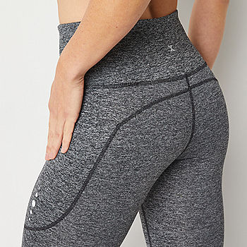 Xersion EverContour High Rise Stretch Fabric Quick Dry Workout Capris,  Color: Black Sd - JCPenney