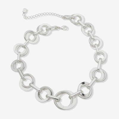 Worthington Silver Tone 18 Inch Link Collar Necklace