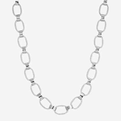 1928 Silver Tone 18 Inch Link Necklace